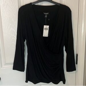 Lauren Ralph Lauren Top Black Large